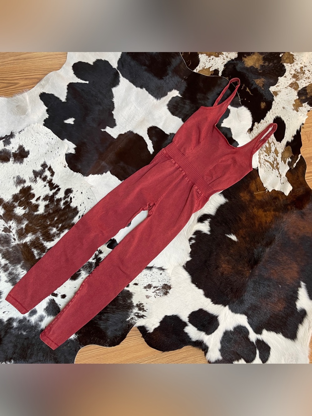 FP MOVEMENT by free people Good Karma Onesie Rust Red XS/S NWOT NO EXTERIOR LOGO - Picture 7 of 9